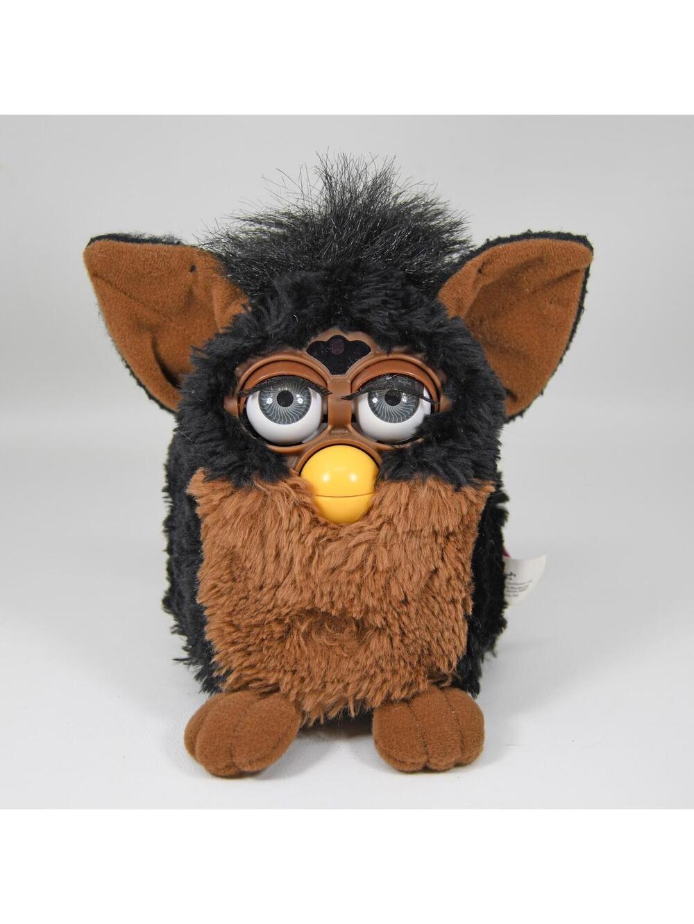 VTG 1999 Furby Gorilla Black Brown Gray Eyes Tiger Electronics Works Tag 70-800